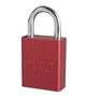 American Lock® Red 1 1/2" X 3/4" Aluminum 5 Pin Safety Lockout Padlock With 1/4" X 3/4" X 1" Shackle (6 ea, Keyed Differently - Master Keyed)