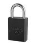 American Lock® Black 1 1/2" X 3/4" Aluminum 5 Pin Safety Lockout Padlock With 1/4" X 3/4" X 1" Shackle (Keyed Alike)