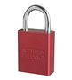 American Lock® Red 1 1/2" X 3/4" Aluminum 5 Pin Safety Lockout Padlock With 1/4" X 3/4" X 1" Shackle (Keyed Differently)