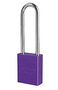 American Lock® Purple 1 1/2" X 3/4" Aluminum 5 Pin Safety Lockout Padlock With 1/4" X 3" X 3/4" Shackle (Keyed Alike)