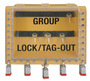 Accuform Signs® Black/Yellow Plastic Lockout View Box "GROUP LOCK/TAG-OUT"