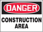 Accuform Signs® 7" X 10" White/Black/Red Aluminum Safety Sign "DANGER CONSTRUCTION AREA KEEP OUT"