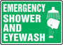 Accuform Signs® 10" X 14" Green/White Aluminum Safety Sign "EMERGENCY SHOWER AND EYEWASH"
