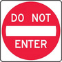 Accuform Signs® 24" X 24" White/Red Engineer Grade Reflective Aluminum Parking and Traffic Sign "DO NOT ENTER"