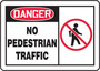 Accuform Signs® 10" X 14" Red/Black/White Aluminum Safety Sign "DANGER NO PEDESTRIAN TRAFFIC"