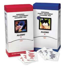 Allegro® 5" X 8" Alcohol Individually Foil Packed Respirator Cleaning Pads For Rubber Respirator Full Masks