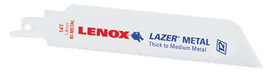 Lenox® Lazer®/T2™ Technology 1" X .042" X 9" Bi-Metal Reciprocating Saw Blade 18 Teeth Per Inch