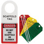 Brady® 5 2/5" X 2/5" X 12 1/2" Green/Red/Yellow/White Scaffold Status Holder Tag "DANGER DO NOT USE SCAFFOLD OR CLIMBER"
