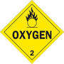 Brady® 10.75" X 10.75" Yellow And Black 0.004" Vinyl Safety Sign "OXYGEN 2"