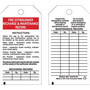 Brady® 5 3/4" X 3" Black/Red/White Rigid Polyester Tag (25 Per Pack) "FIRE EXTINGUISHER RECHARGE & INSPECTION RECORD"