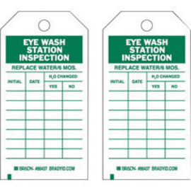 Brady® 5 3/4" X 3" Green/White Heavy-Duty Polyester Scaffold Inspection Tag (10 Per Pack) "DATE___BY___DATE___BY___"