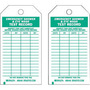 Brady® 5 3/4" X 3" Green/White Heavy-Duty Polyester Tag (10 Per Pack) "INSPECT THIS UNIT CAREFULLY BEFORE SIGNING INSPECTION RECORD DATE___BY___DATE___BY___"