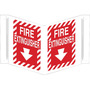 Brady® 12" X 18" X .055" White And Red High Visibility/Rigid Polyethylene Safety Sign "Fire Extinguisher"
