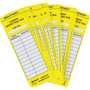 Brady® 6 1/2" X 2" Black/Yellow/White LADDERTAG™ Rigid Polyester Tag (100 Per Pack) "MULTITAG LADDER INSPECTION TAG REF NO: DATE INSPECTED: SIGNATURE:"