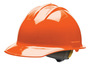 Bullard® Orange HDPE Cap Style Hard Hat With Ratchet/6 Point Ratchet Suspension