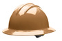 Bullard® Tan HDPE Full Brim Hard Hat With Ratchet/6 Point Ratchet Suspension