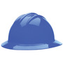 Bullard® Blue HDPE Full Brim Hard Hat With Ratchet/6 Point Ratchet Suspension