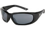Crews ForceFlex® Black Safety Glasses With Silver Mirror/Anti-Scratch Lens