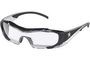 Crews Hellion® Silver And Black Safety Glasses With Clear Anti-Fog/Anti-Scratch/Indoor/Outdoor Lens