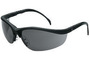 MCR Safety® Klondike® Matte Black Safety Glasses With Gray Anti-Scratch Lens And Extendable Spatula Temples
