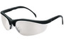 Crews Klondike® Black Safety Glasses With Clear Mirror/Anti-Scratch/Indoor/Outdoor Lens