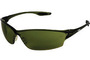 Crews Law® 2 Green Safety Glasses With Shade 5.0 Anti-Scratch Lens