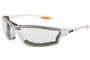 Crews Law® 3 White Safety Glasses With Clear Anti-Fog/Anti-Scratch Lens