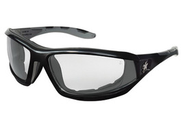 Crews Reaper™ Black Safety Glasses With Clear Anti-Fog/Anti-Scratch Lens
