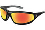 Crews Reaper™ Black Safety Glasses With Red Mirror/Anti-Scratch/Indoor/Outdoor Lens