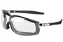 Crews Rattler™ Black Safety Glasses With Clear Anti-Fog/Anti-Scratch Lens