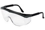 Crews Stratos® Black Safety Glasses With Clear Anti-Scratch Lens