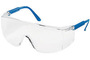 Crews Tacoma® Blue Safety Glasses With Clear Anti-Scratch Lens