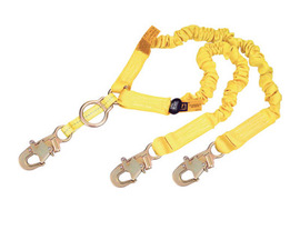 3M™ DBI-SALA® 6' Shockwave2™ 1 15/16" Polyester Tubular Web Twin-Leg 100% Tie-Off Rescue Shock-Absorbing Lanyard With D-Ring For SRL Or Rescue At Center With Snap Hooks At Ends