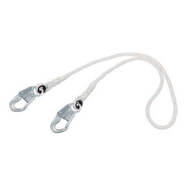 3M™ Protecta® 6' Nylon Rope Positioning Lanyard With Snap Hook Harness Connector
