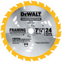 DEWALT® 7 1/4" X 5/8" X .045" 7000 RPM 24 Teeth ATB Grind Series 20™ Tungsten Carbide Tipped Thin Kerf Portable Construction Circular Saw Blade (10 Per Bulk Pack)