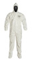 DuPont™ 7X White Tychem® 4000 12 mil Tychem® 4000 Chemical Protective Coveralls (With Hood, Elastic Wrists And Attached Socks)