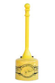 Eagle 5 Gallon Yellow Galvanized Steel Butt Can With Poly Tube (For Cigarettes And Ashes)