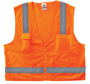 Ergodyne Large/X-Large Orange GloWear® 8249Z Polyester/Polyester Mesh Vest
