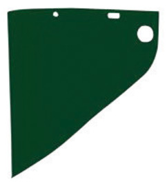 Honeywell Fibre-Metal® 9 3/4" X 19" X .06" Green Shade 5 Propionate Faceshield