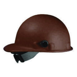 Honeywell Brown Fibre Metal® P2 Roughneck Fiberglass Cap Style Hard Hat With Ratchet/8 Point Ratchet Suspension