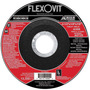 Flexovit® 5" X 1/8" X 5/8" - 11 HIGH PERFORMANCE™ 30 Grit Aluminum Oxide Grain Reinforced Type 27 Spin-On Depressed Center Cut Off Wheel