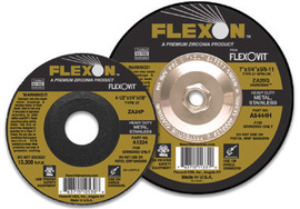 Flexovit® 9" X 1/4" X 7/8" Black Gold® 20 Grit Zirconia/Ceramic Grain Reinforced Type 27 Depressed Center Grinding Wheel