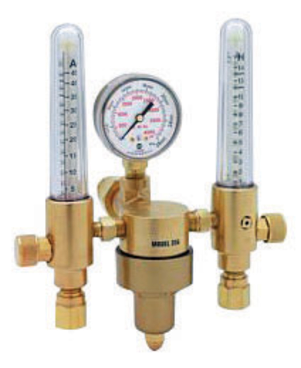 WX-55X-2L Argon Regulator Dual Tube Gas Flowmeter Pressure Reducer Set CGA540 