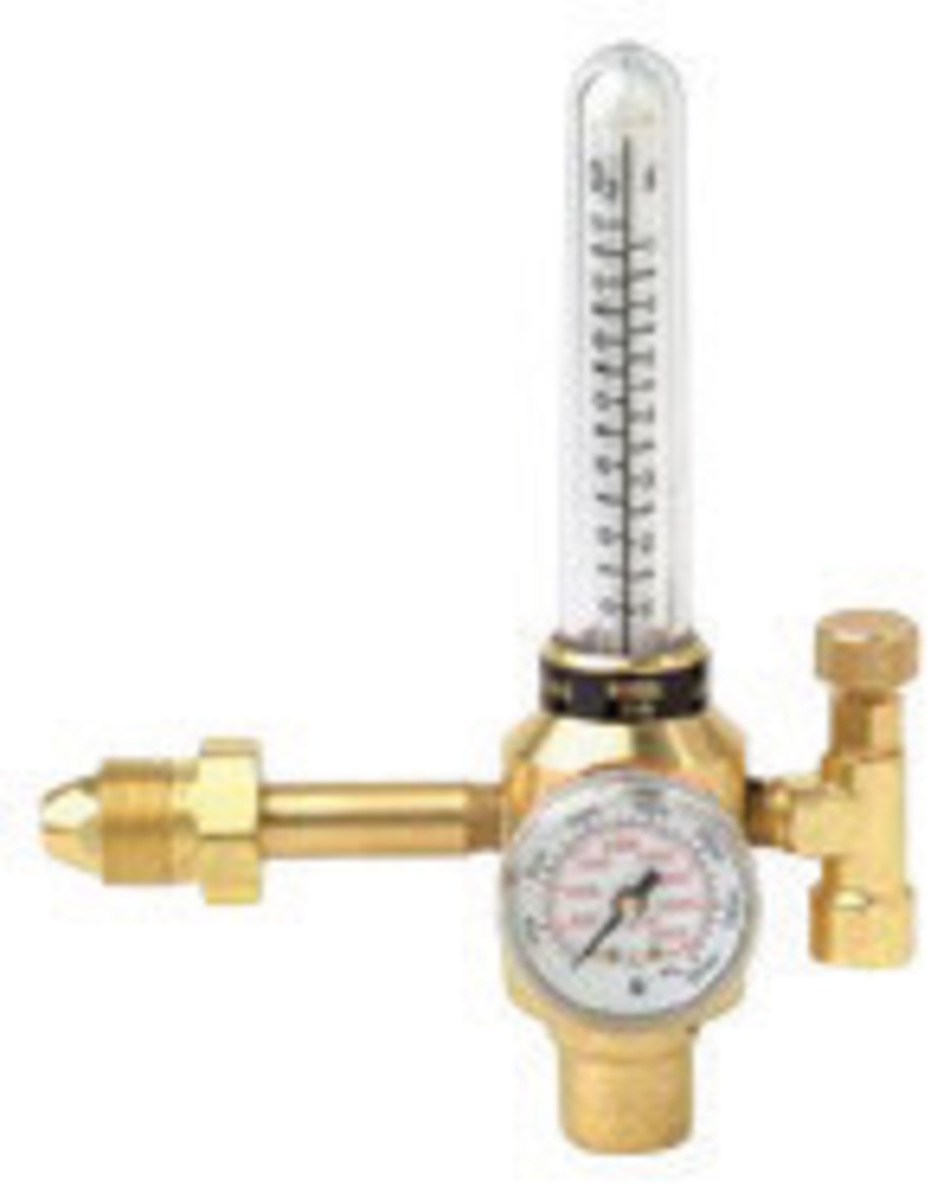 0‑25L/Min Brass CO2 Regulator Gas Flow Weld Regulator Brass Construction Flow Meter Full Copper Gauge with Connector for Welding