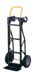 Harper™ Senior Series PGD Dual Platform Hand Truck With 10" X 3 1/2" Pneumatic 2-Ply Tubeless Wheels, 5" Poly Swivel Caster, Steel Handle And 7" X 14 1/2" Base Plate