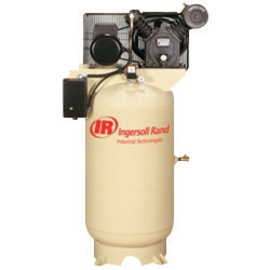 Ingersoll Rand Model 2340N5-V 5 HP 14 CFM 230 V 1 PH 60 Hz 175 PSIG Type 30 Stationary Two-Stage Reciprocating Air Compressor With 80 Gallon Vertical Tank, 1/2