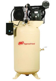 Ingersoll Rand Model 2475N7.5-V 7.5 hp 24 CFM 230 V 1 PH 60 Hz 175 PSIG Type 30 Stationary Two-Stage Reciprocating Air Compressor With 80 Gallon Vertical Tank, 3/4