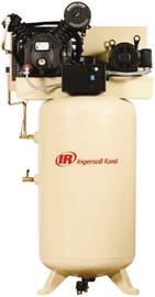 Ingersoll Rand Model 2475N7.5-P 7.5 hp 24.3 CFM 460 V 3 PH 175 PSIG Type 30 Stationary Two-Stage Reciprocating Air Compressor With 80 Gallon Vertical Tank And 3/4