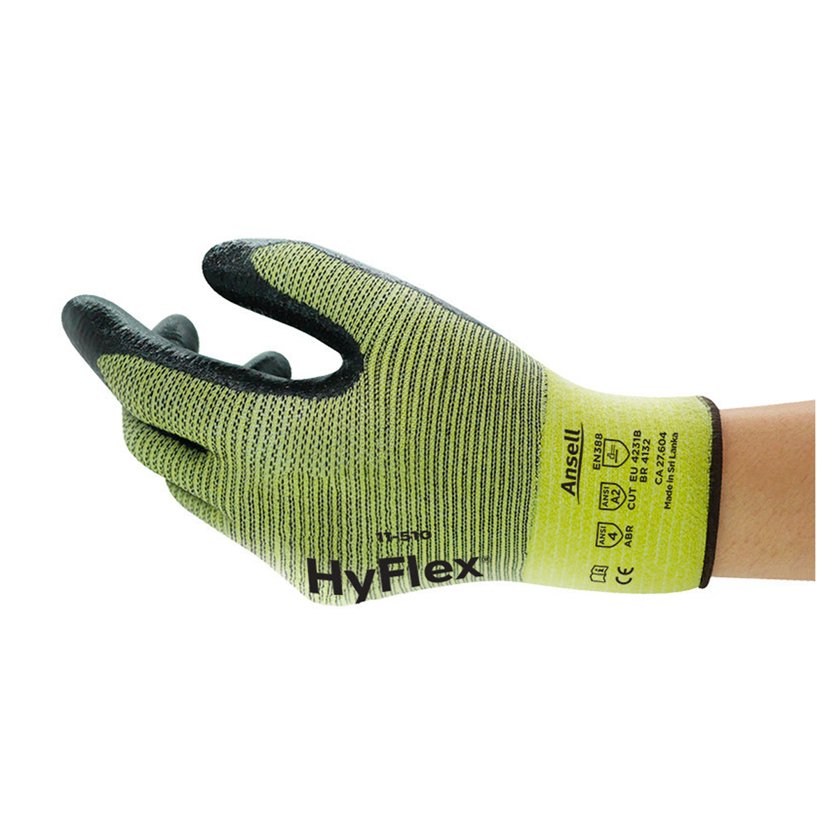 Airgas - ANE11-510-8 - Ansell Size 8 Kevlar®, Nylon And Lycra® Cut Resistant Gloves With Nitrile