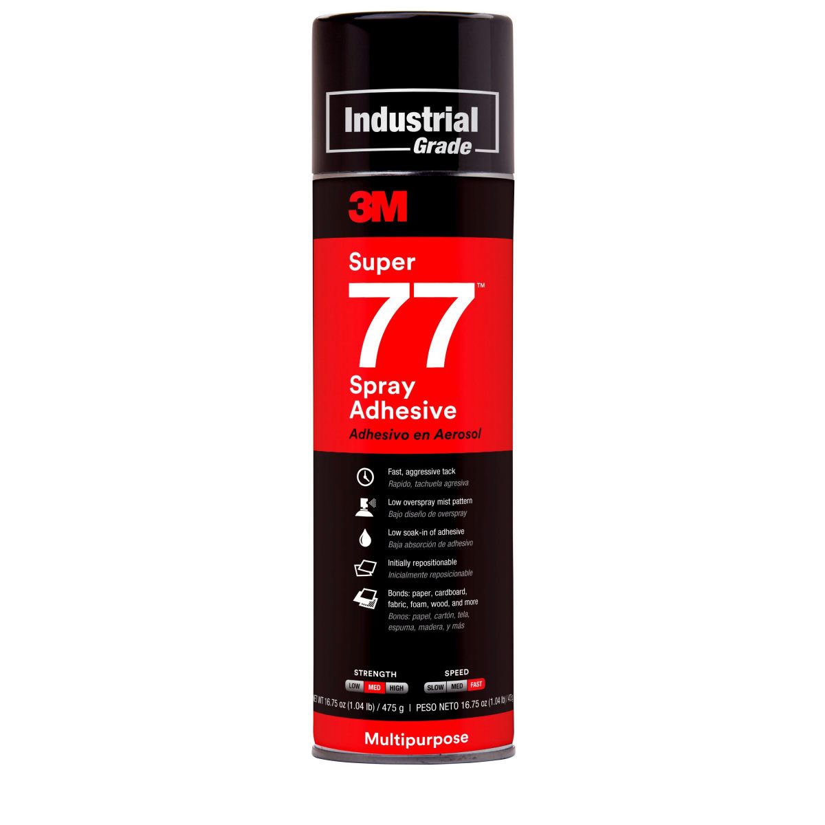 3M Super 77 Classic Spray Adhesive, Clear, 5 Gallon Pail
